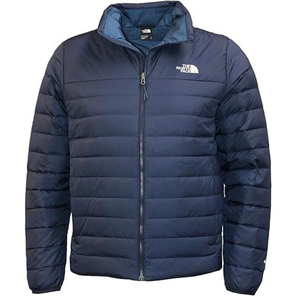 The North Face Minoqua Puffer Jacket Mens Blue Down Long Sleeve Full Zip APP2765